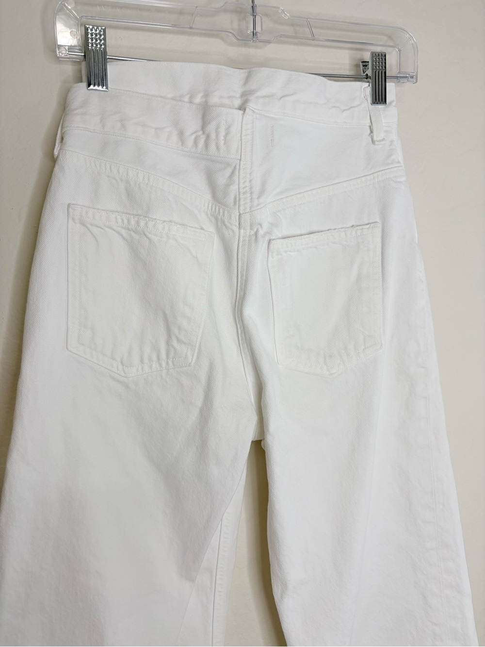 Agolde Broken Waistband Jeans White High Rise Organic Cotton Size 24 - Picture 6 of 14